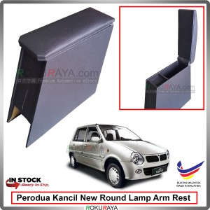  Kancil New Round Head Lamp (2002-2009) 4' Plywood PVC Armrest Center Console Box (Black) 
